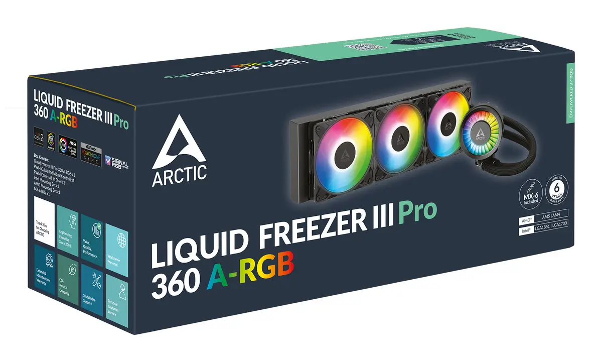 Arctic Liquid Freezer III Pro - 360 A-RGB Waterkoeling - Afbeelding 6