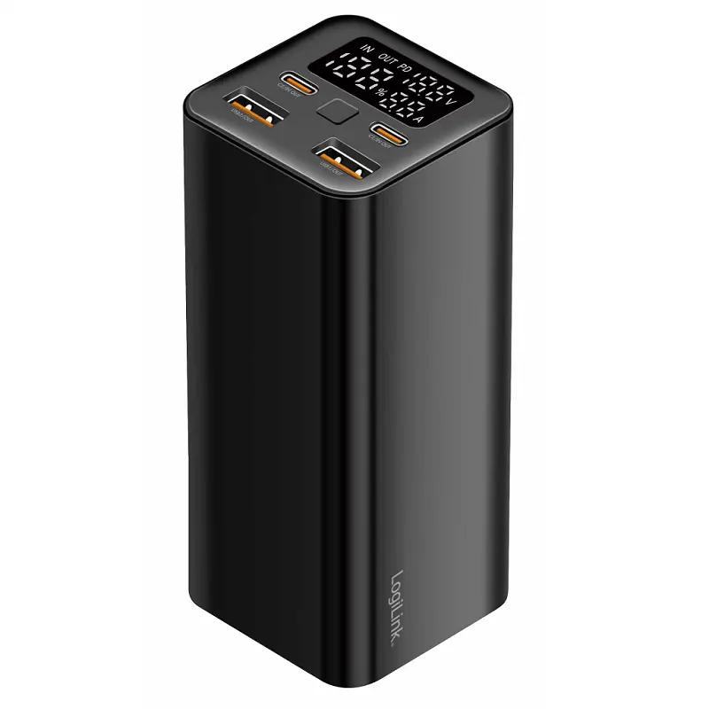 Power Bank 20000mAh LogiLink 2xUSB-C, 2x USB-A Zwart - Afbeelding 2