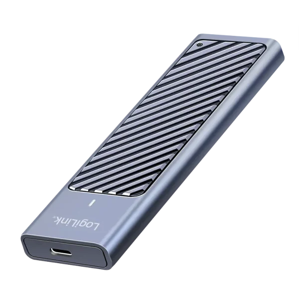 M.2 PCIe NVMe Logilink SSD-behuizing USB-C / Grijs