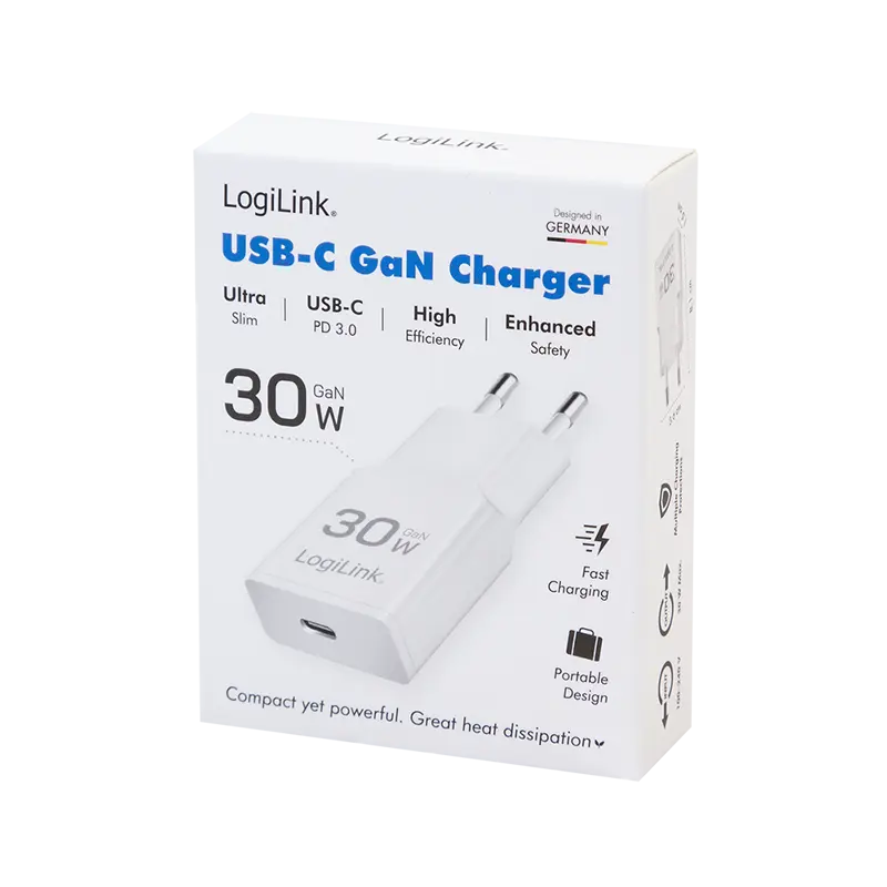 Lader 230V 1xUSB-C 30W LogiLink Wit (slim) - Afbeelding 5