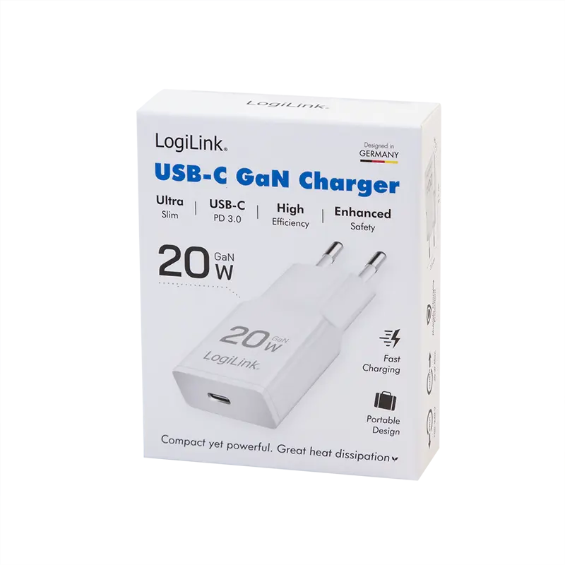 Lader 230V 1xUSB-C 20W LogiLink Wit (slim) - Afbeelding 5