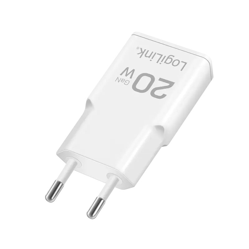 Lader 230V 1xUSB-C 20W+1xUSB-A 18W LogiLink Zwart - Afbeelding 2