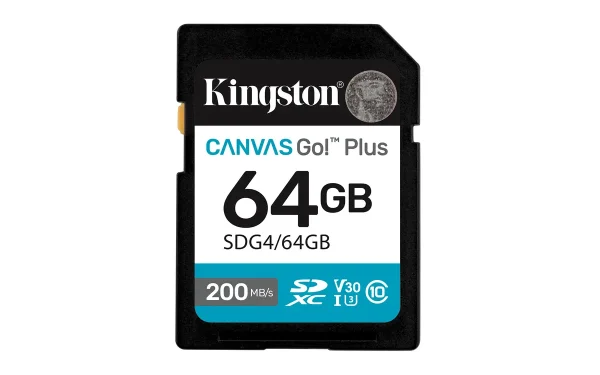 SDXC Card 64GB Kingston U3 V30 Canvas Go! Plus