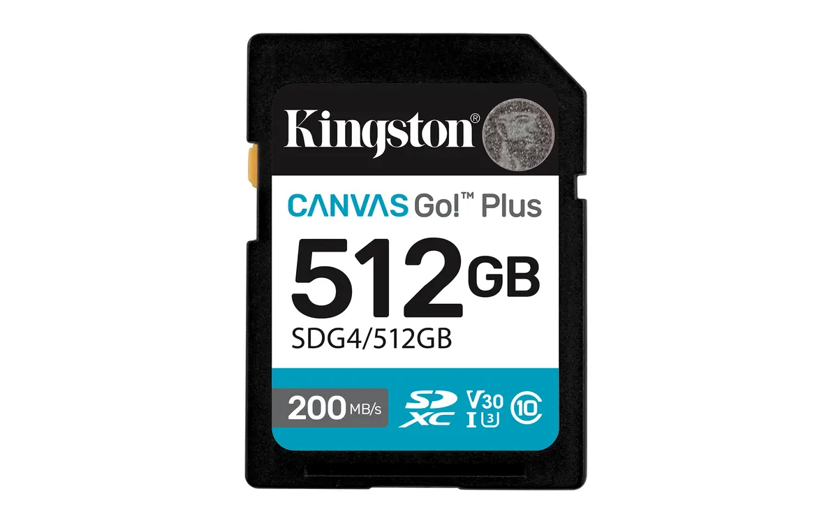 SDXC Card 512GB Kingston U3 V30 Canvas Go! Plus