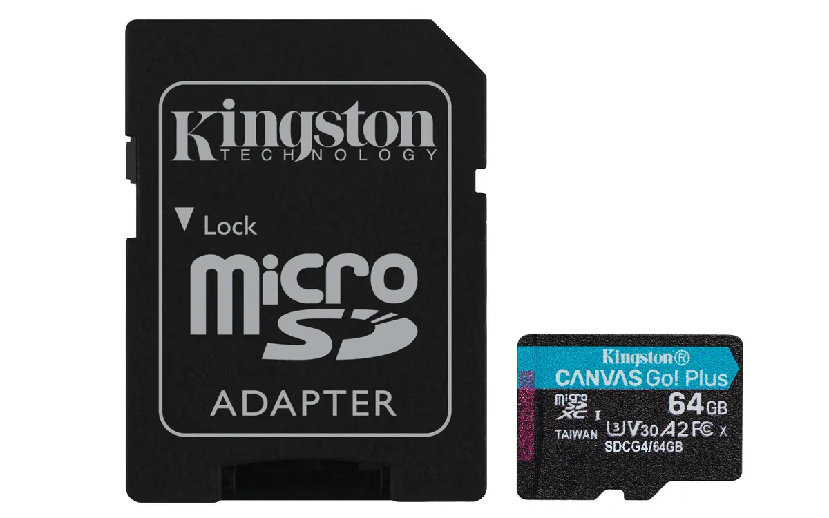 SDXC Card Micro 64GB Kingston U3 V30 A2 Canvas Go! Plus
