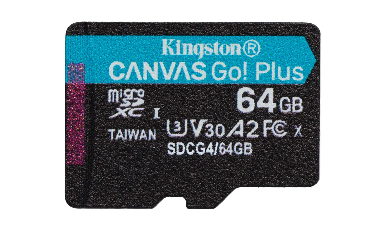 SDXC Card Micro 64GB Kingston U3 V30 A2 Canvas Go! Plus - Afbeelding 2