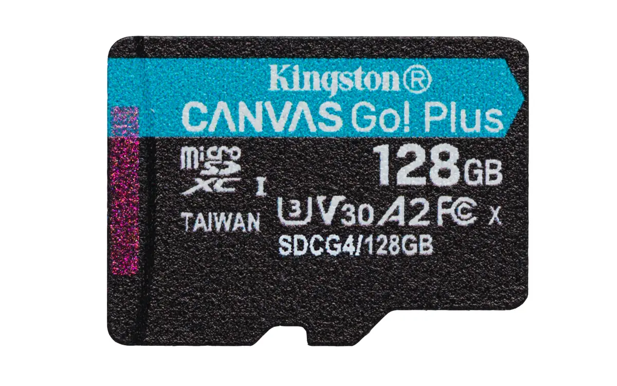 SDXC Card Micro 128GB Kingston U3 V30 A2 Canvas Go! Plus - Afbeelding 2