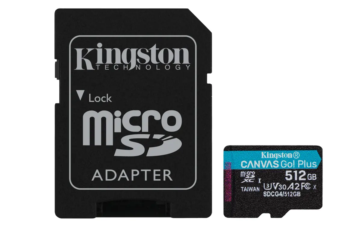 SDXC Card Micro 512GB Kingston U3 V30 A2 Canvas Go! Plus