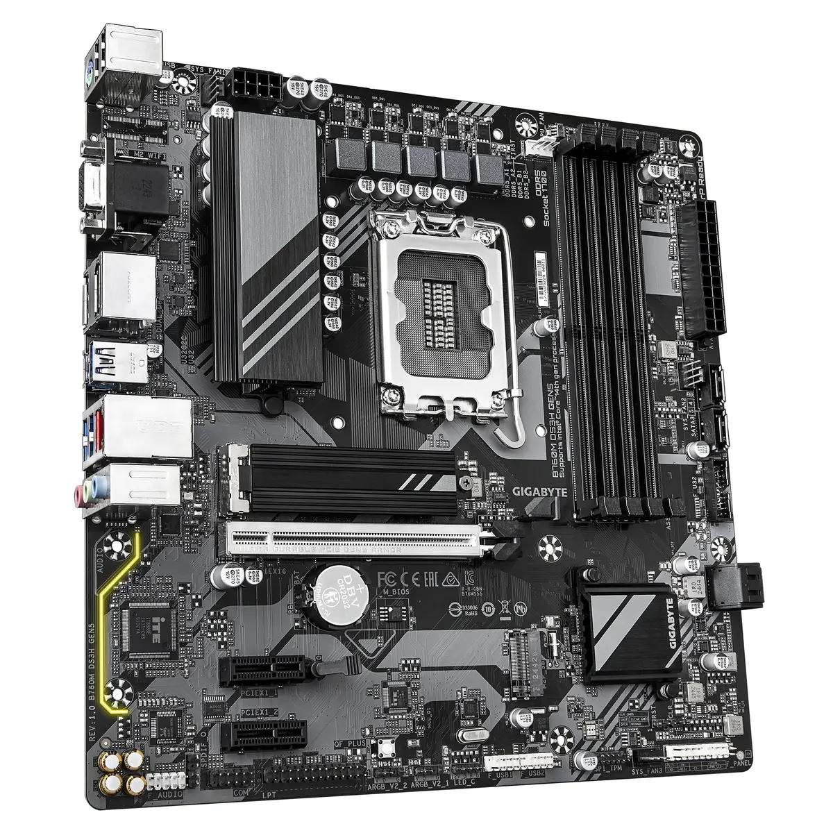 Gigabyte 1700 B760M DS3H GEN5- DDR5/2xM.2/2xDP/HDMI/ATX - Afbeelding 3
