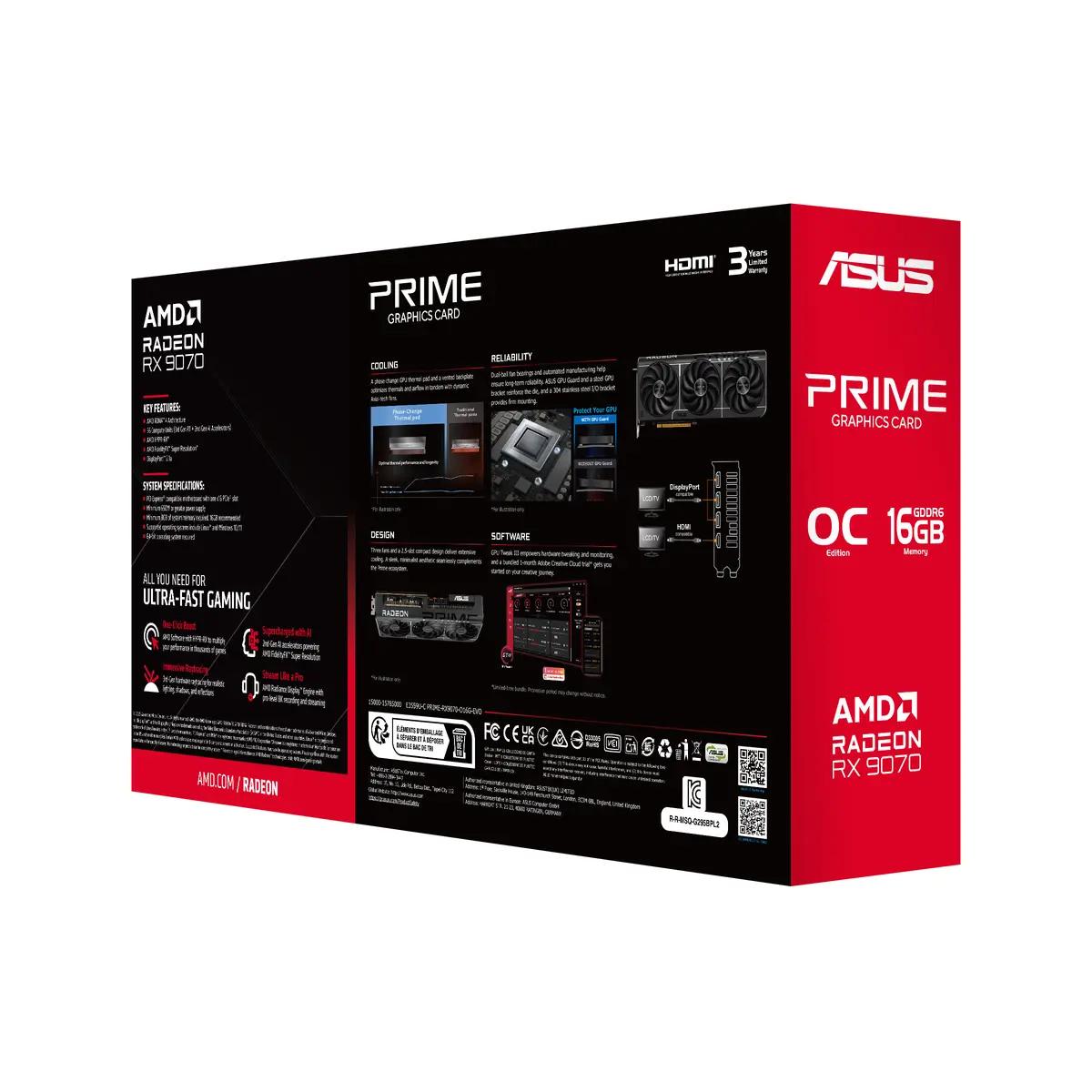 9070 ASUS PRIME RX EVO OC 16GB/3xDP/HDMI/2,5slot - Afbeelding 18