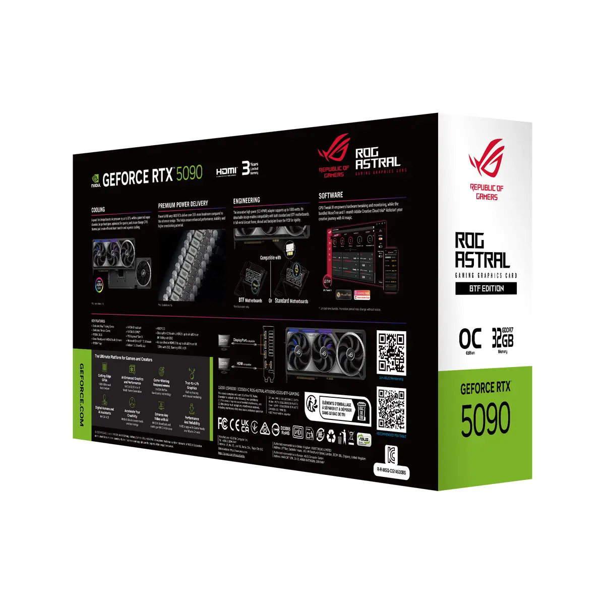 5090 ASUS ROG Astral RTX BTF OC 32GB/3xDP/2xHDMI/3,8slot - Afbeelding 7