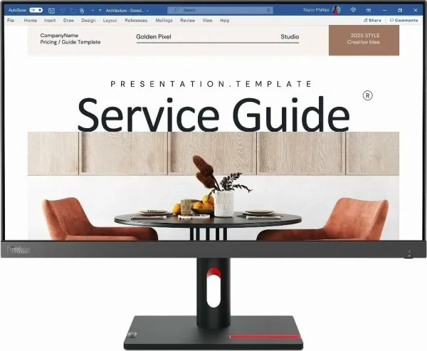 24" Lenovo ThinkVision FHD/HDMI/VGA/100Hz/IPS