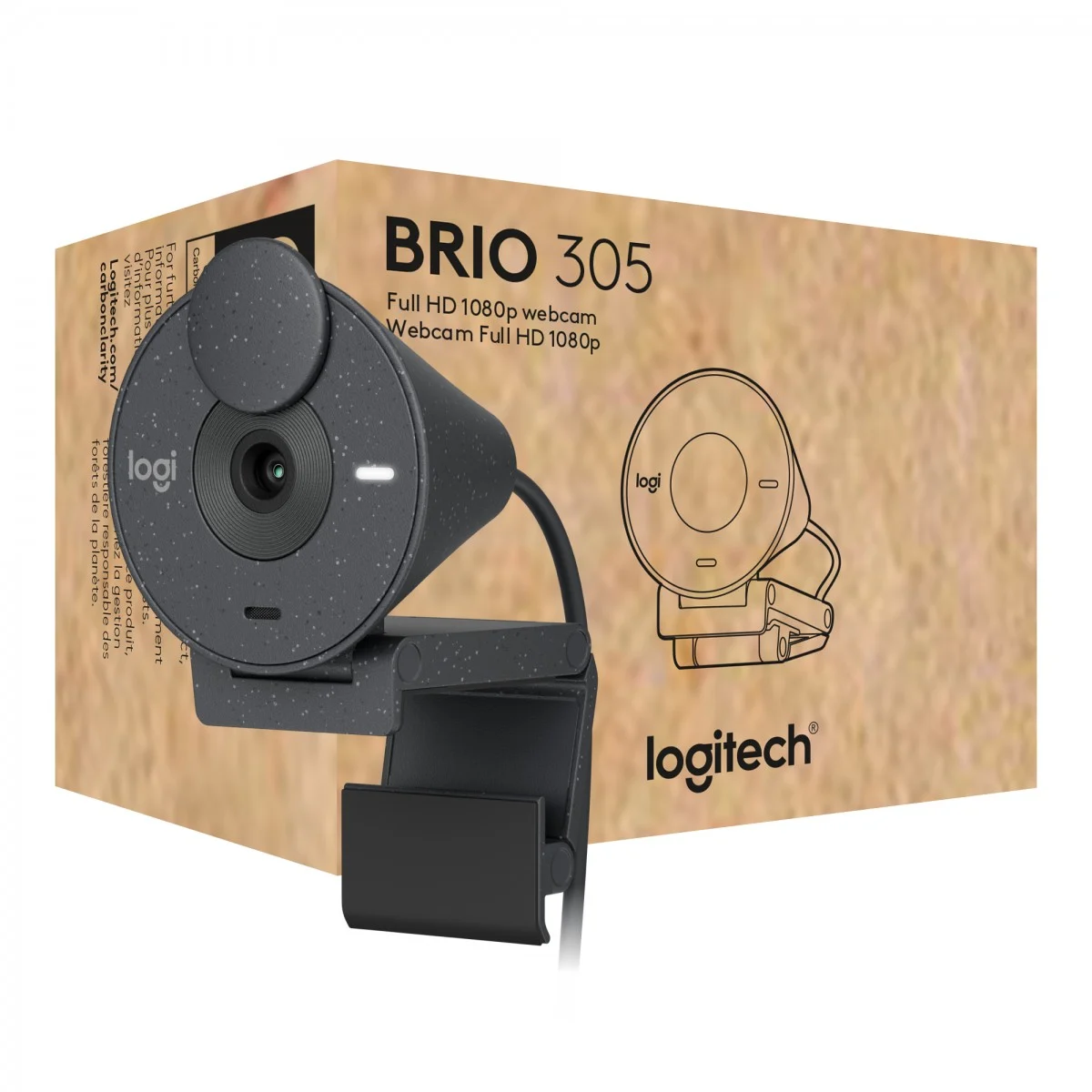 Logitech WebCam USB-C Brio 305 FHD Graphite - Afbeelding 7