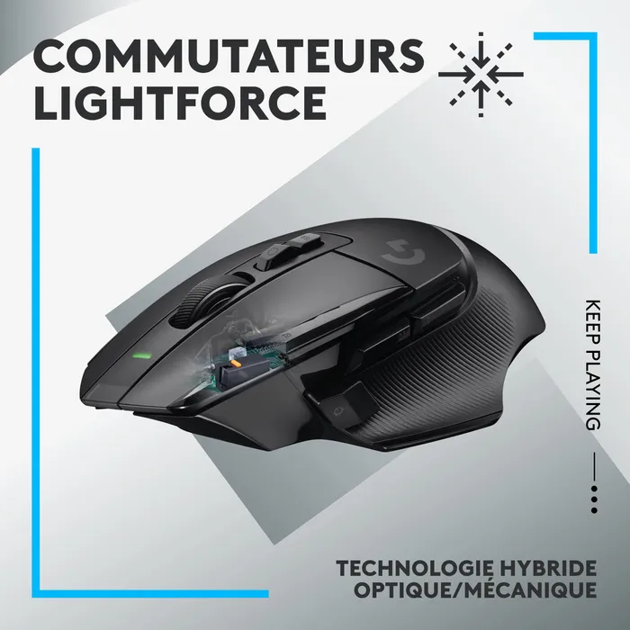 Logitech G G502 X LIGHTSPEED Optical USB-A Wireless Zw. - Afbeelding 6