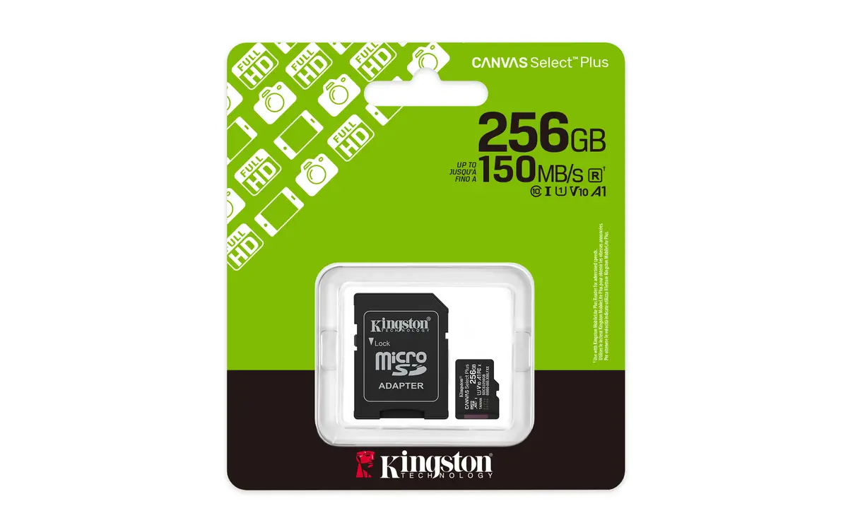 SDXC Card Micro 256GB Kingston UHS-I Canvas Select Plus - Afbeelding 5
