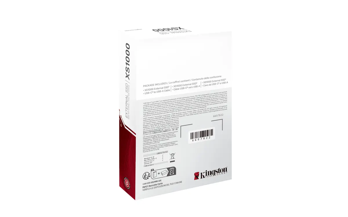1TB Kingston XS1000 Zwart/USB-C/1050/1000 - Afbeelding 4