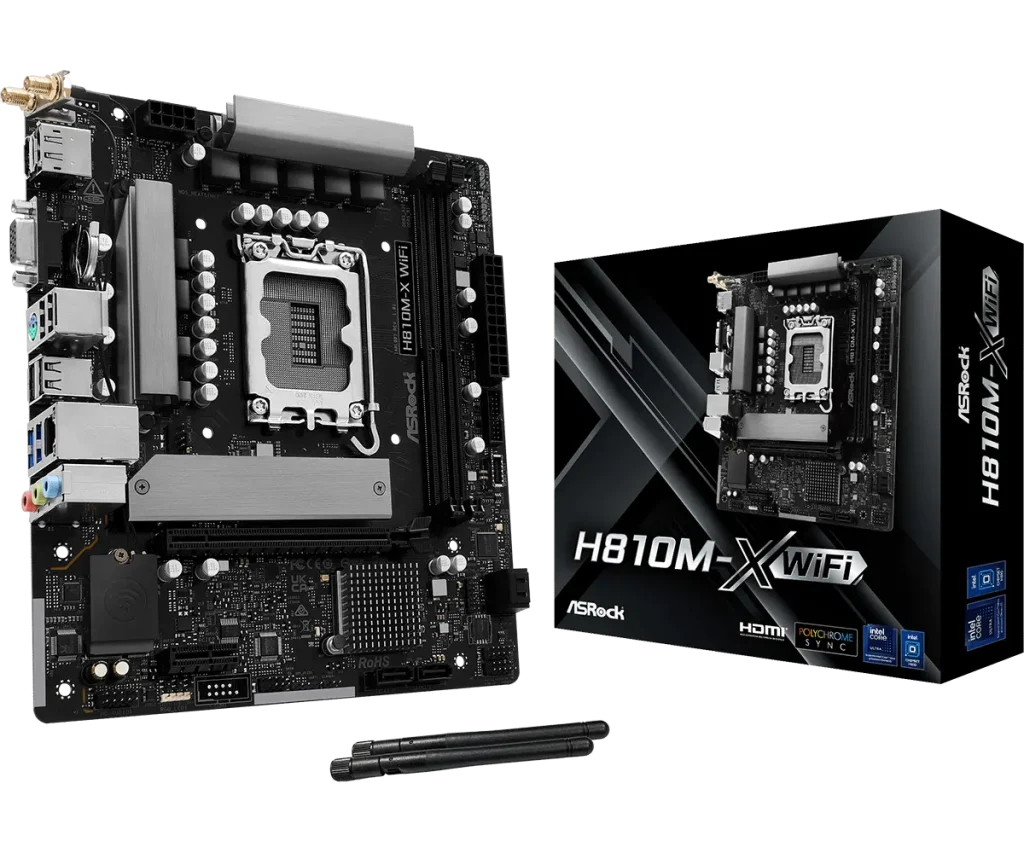 ASRock 1851 H810M-X WIFI - DDR5/M.2/DP/HDMI/VGA/µATX