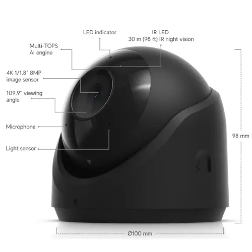 Ubiquiti UVC-G6-TURRET 8MP/4K/30FPS/PoE/IP66/IR 30m/ - Afbeelding 5