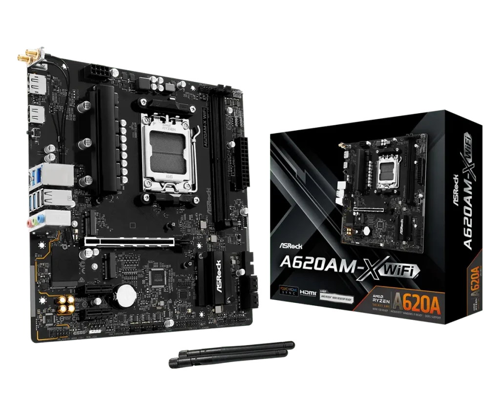ASRock AM5 A620AM-X WIFI - DDR5/2xM.2/DP/HDMI/µATX