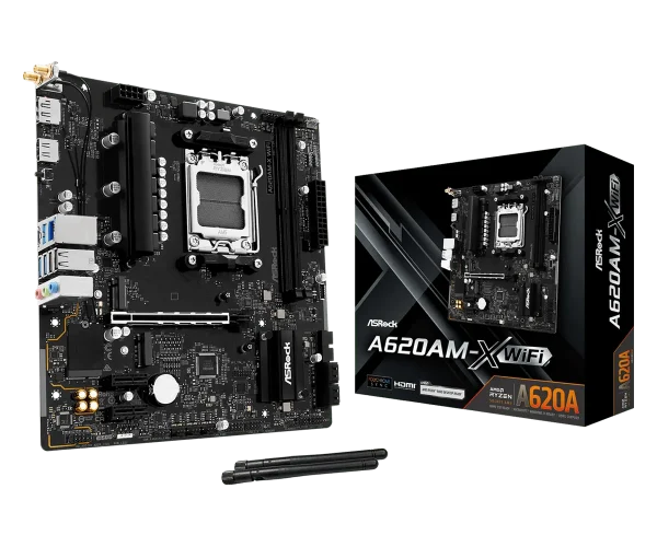 ASRock AM5 A620AM-X WIFI - DDR5/2xM.2/DP/HDMI/µATX