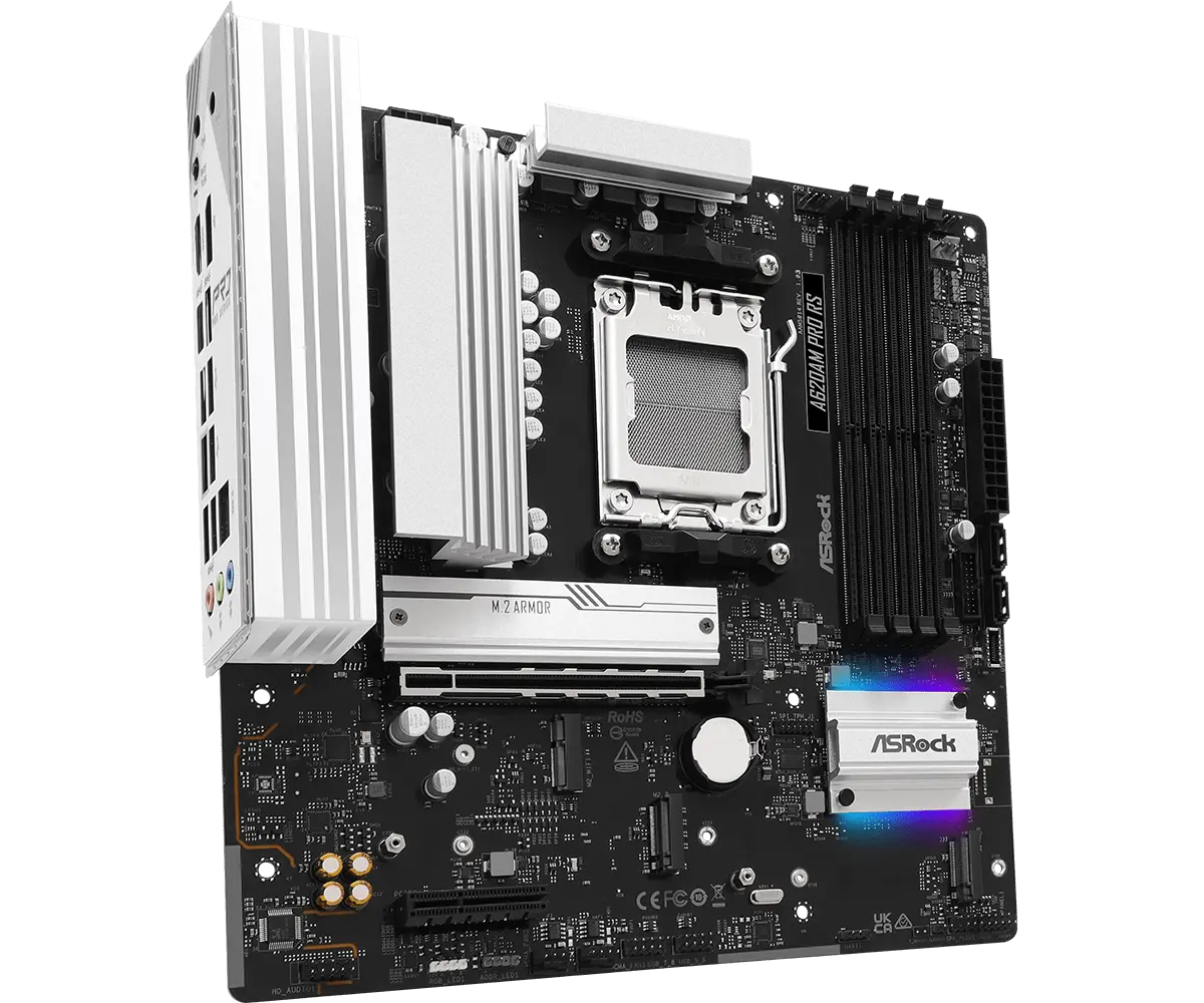 ASRock AM5 A620AM Pro RS - DDR5/M.2/DP/HDMI/µATX - Afbeelding 3