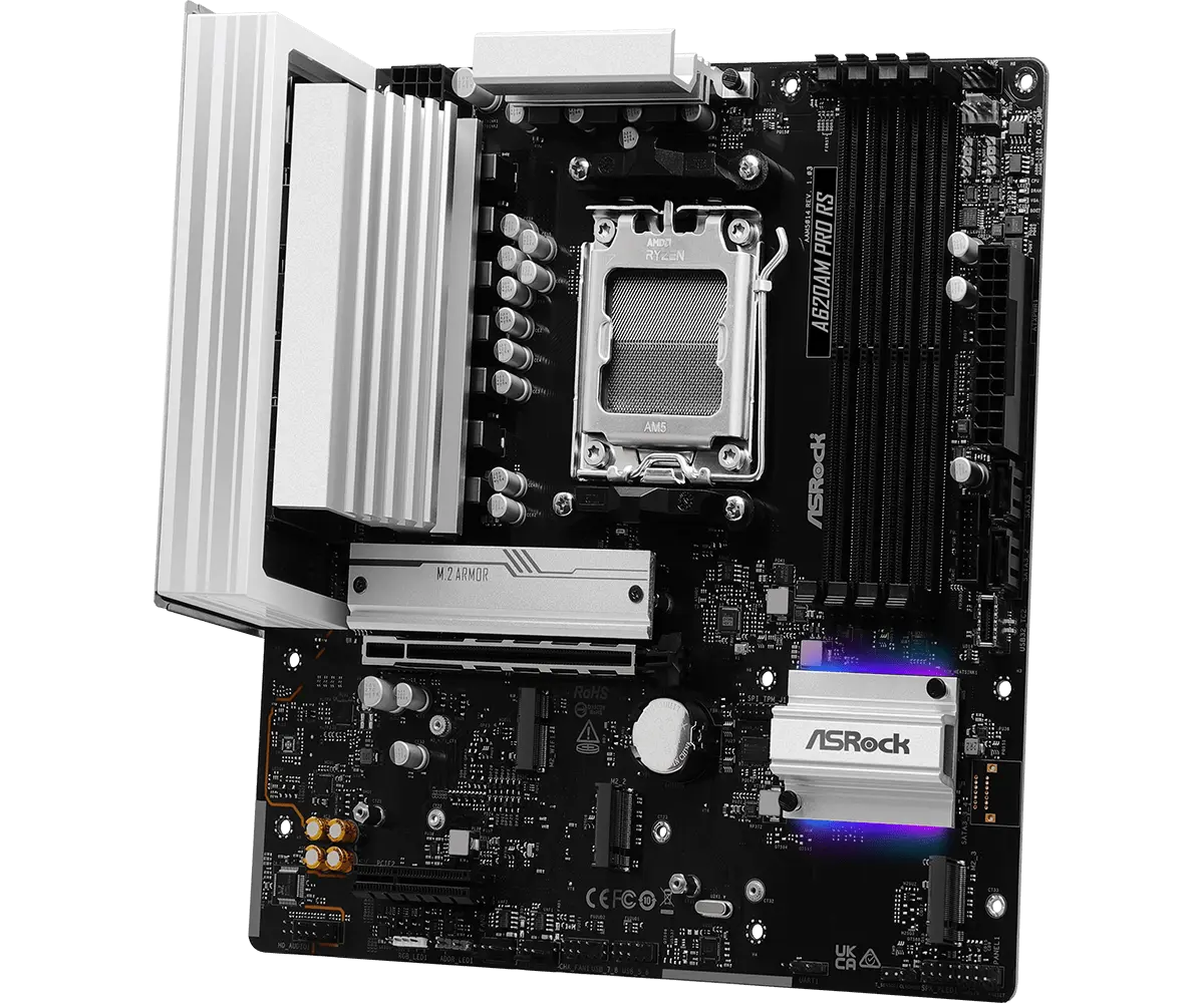 ASRock AM5 A620AM Pro RS - DDR5/M.2/DP/HDMI/µATX - Afbeelding 4
