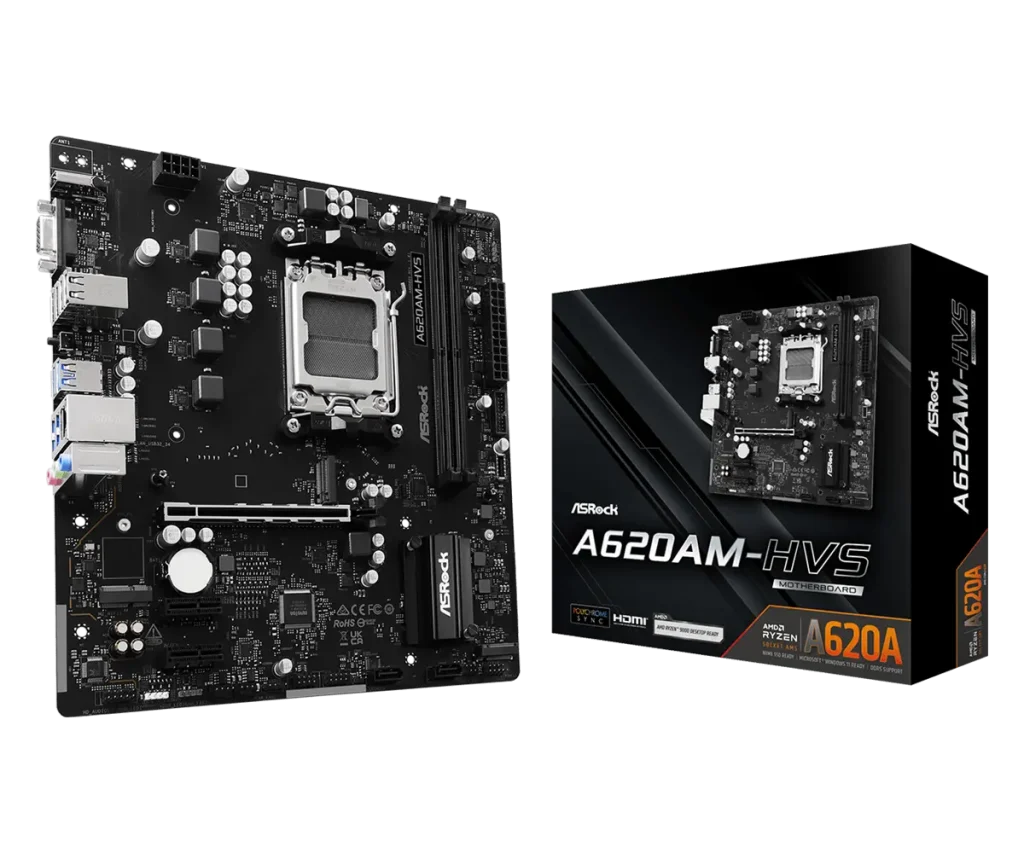 ASRock AM5 A620AM-HVS - DDR5/M.2/HDMI/VGA/µATX
