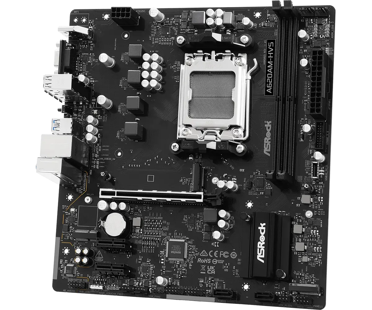 ASRock AM5 A620AM-HVS - DDR5/M.2/HDMI/VGA/µATX - Afbeelding 4