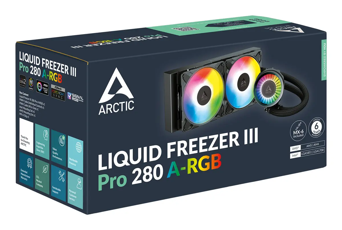 Arctic Liquid Freezer III Pro - 280 A-RGB Waterkoeling - Afbeelding 6