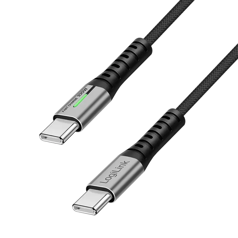 USB-C 2.0(M) USB-C(M) 3.0m LogiLink 100W/480Mbps zw.