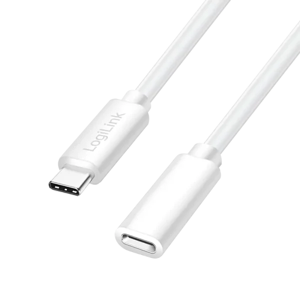 USB-C 2.0(M)  USB-C(F) 2.0m LogiLink 100W/480Mbps wit