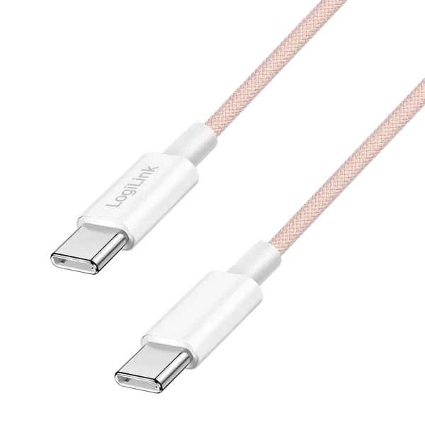 USB-C 2.0(M)  USB-C(M) 1.0m LogiLink 60W/480Mbps roze