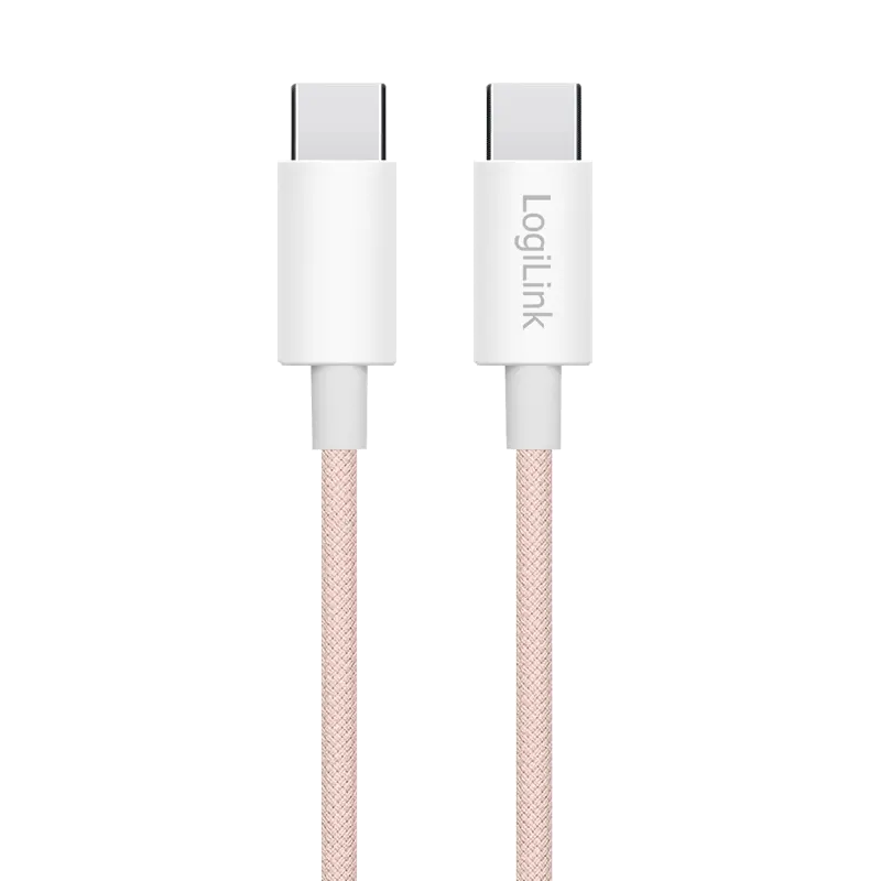 USB-C 2.0(M) USB-C(M) 1.0m LogiLink 60W/480Mbps roze - Afbeelding 2