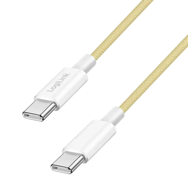 USB-C 2.0(M)  USB-C(M) 1.0m LogiLink 60W/480Mbps geel