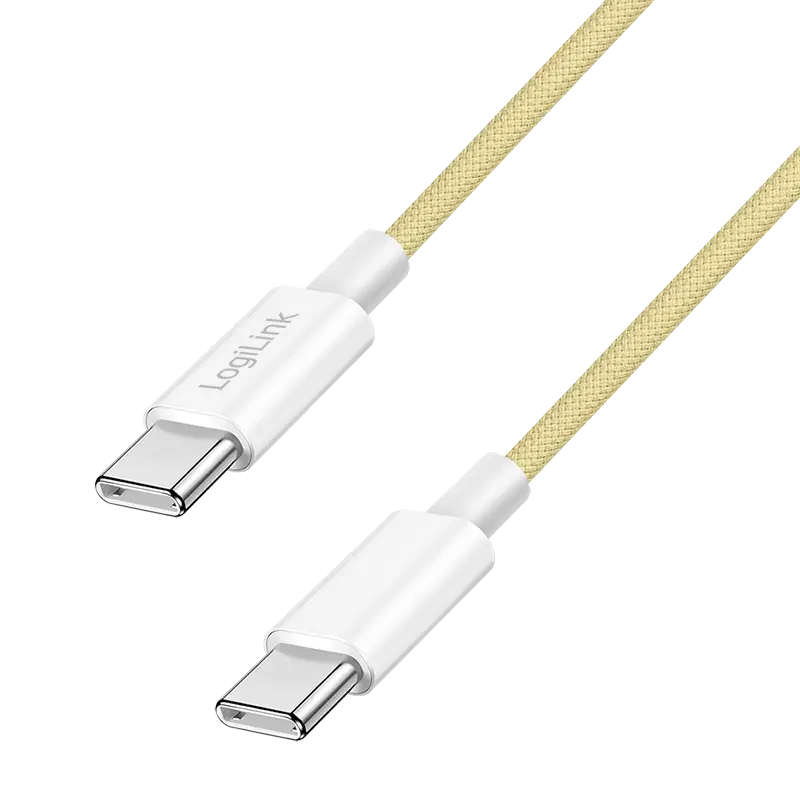 USB-C 2.0(M) USB-C(M) 1.0m LogiLink 60W/480Mbps geel