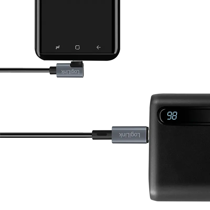USB-C 2.0(M) 90° USB-C(M) 3.0m LogiLink 100W zwart - Afbeelding 6