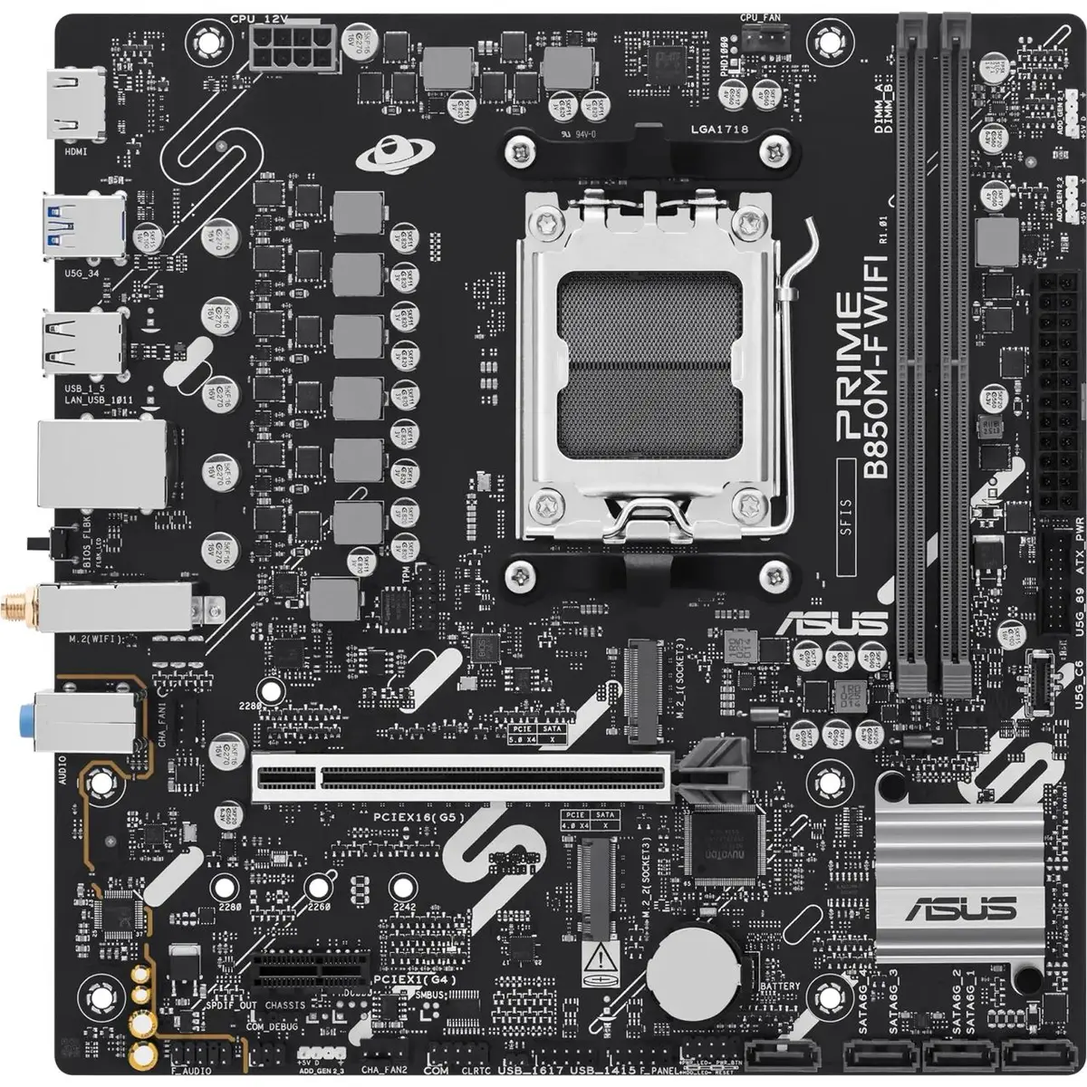 ASUS AM5 B850M-F WIFI PRIME - DDR5/2xM.2/HDMI/µATX