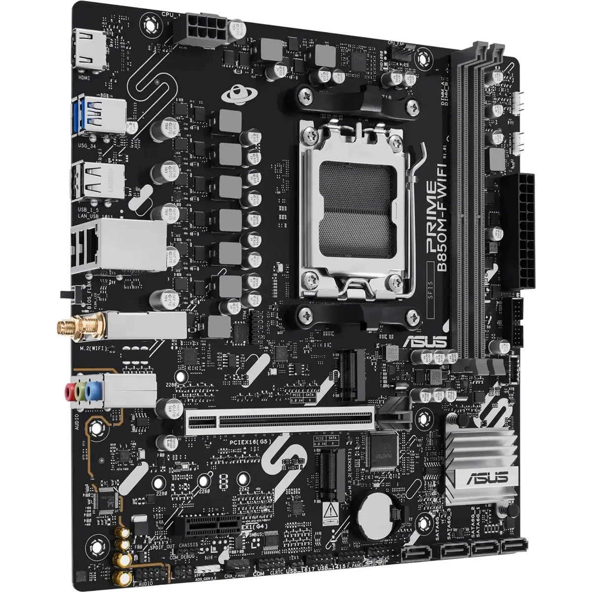 ASUS AM5 B850M-F WIFI PRIME - DDR5/2xM.2/HDMI/µATX - Afbeelding 2