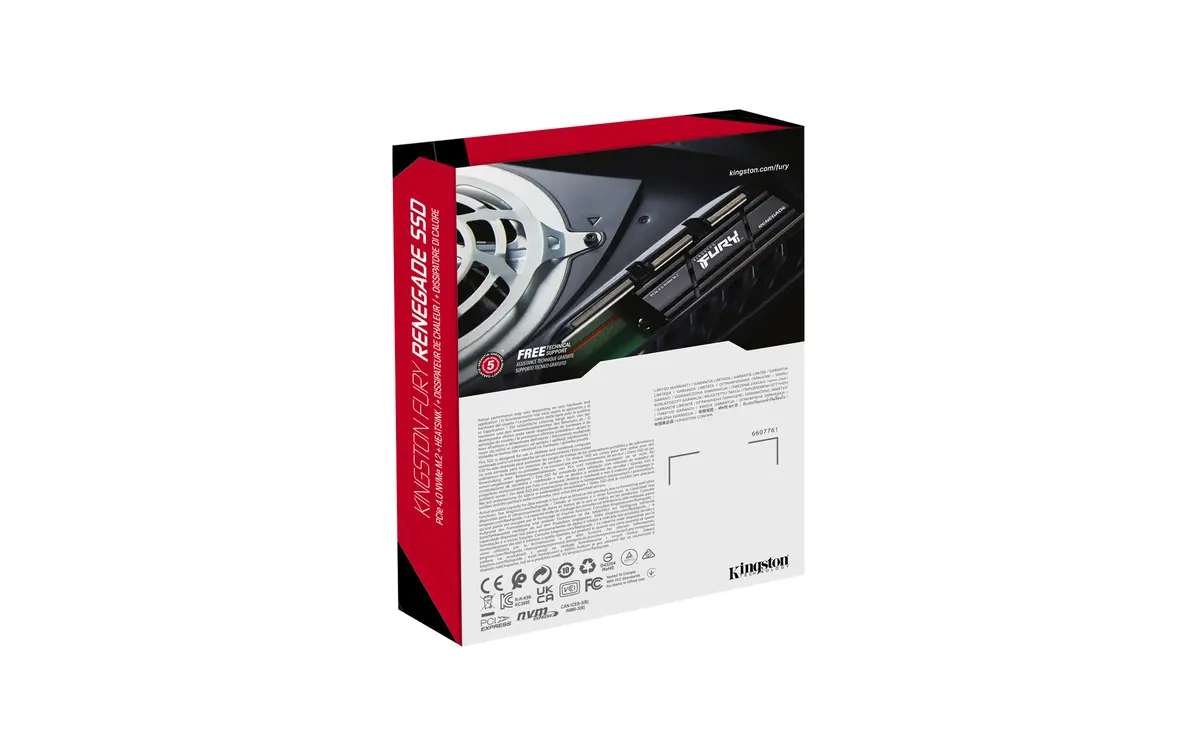 4TB M.2 PCIe NVMe Kingston FURY Renegade 7300/7000 Heat - Afbeelding 5