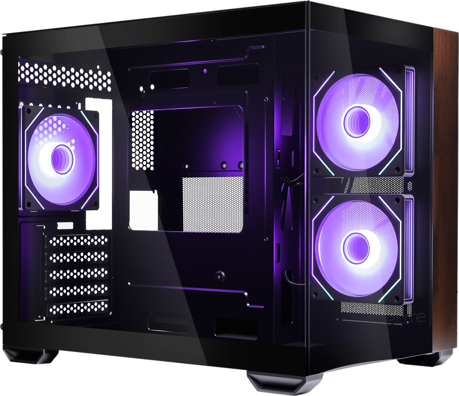 Cooler Master Elite 481 Wood - TG/ARGB/USB-C/Mini/µATX