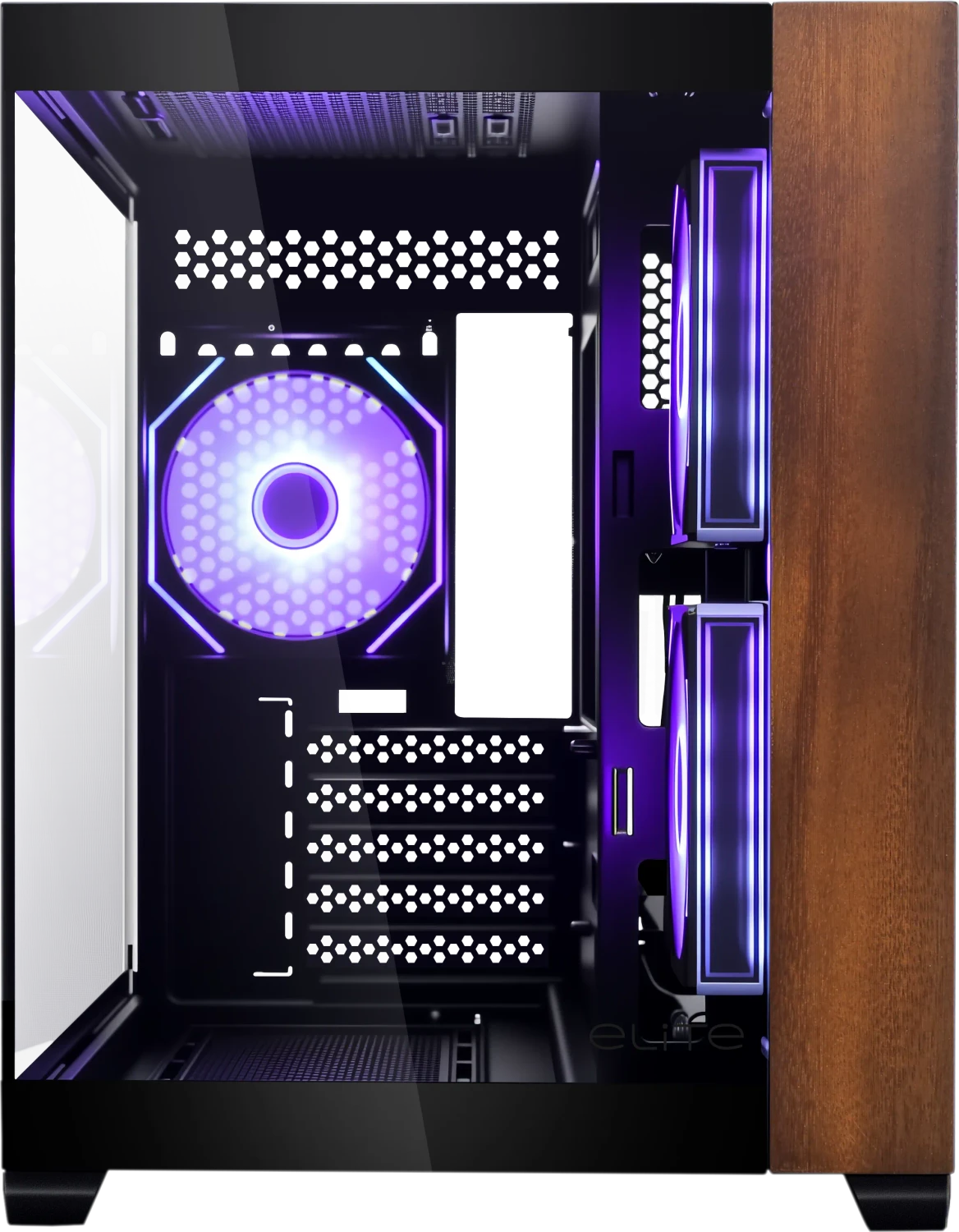 Cooler Master Elite 481 Wood - TG/ARGB/USB-C/Mini/µATX - Afbeelding 5
