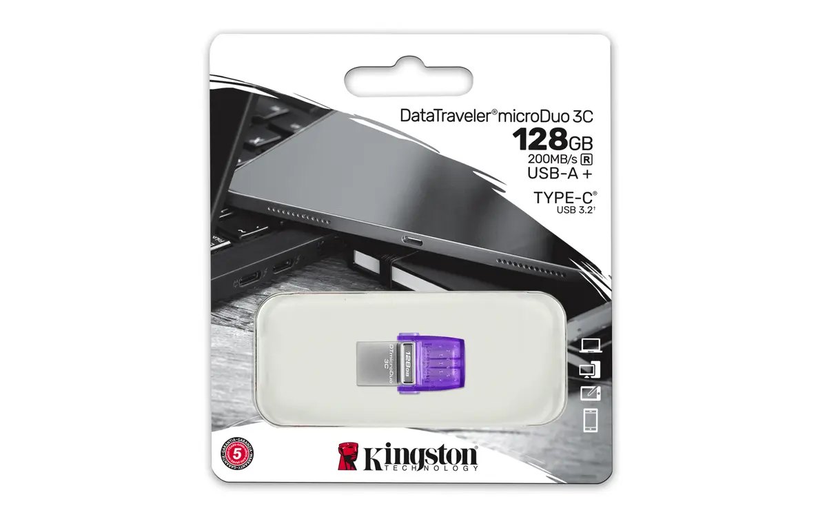 USB 3.2 FD 128GB Kingston DataTraveler microDuo 3C - Afbeelding 5