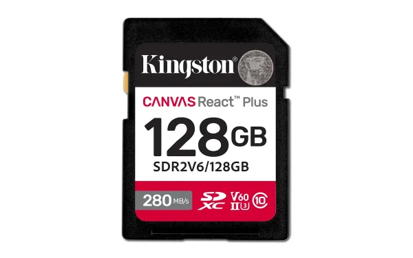 SDXC Card 128GB Kingston U3 V60 Canvas React Plus