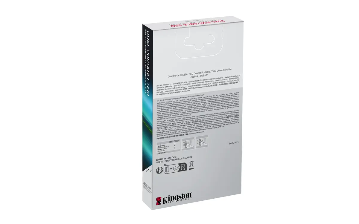1TB Kingston Dual Portable Ro-Zw USB-C/USB-A/1050/950 - Afbeelding 6