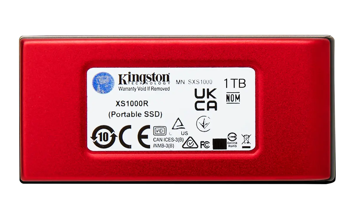 1TB Kingston XS1000 Rood/USB-C/1050/1000 - Afbeelding 2