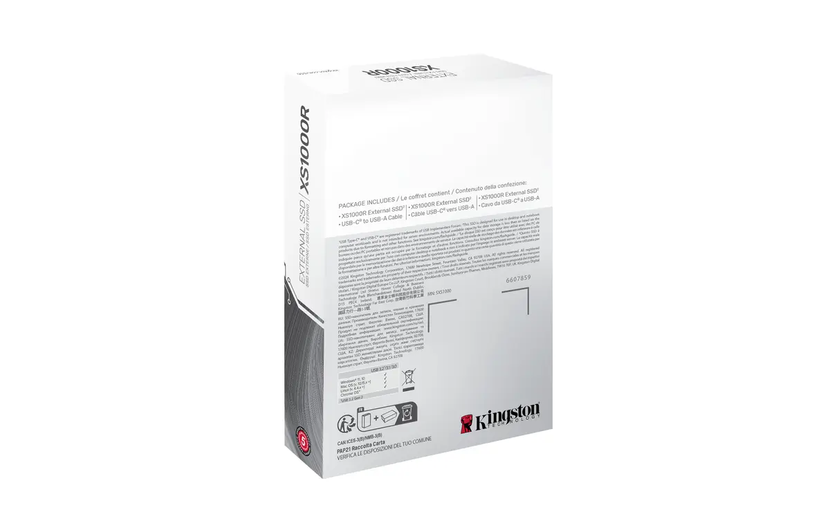 1TB Kingston XS1000 Rood/USB-C/1050/1000 - Afbeelding 6