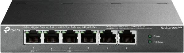 6Port 1Gbps 3xPoE+ 1xPoE++ TP-Link