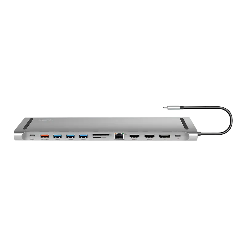 Docking 3xVideo Logilink USB-C, 100W, 4K, 12 Port