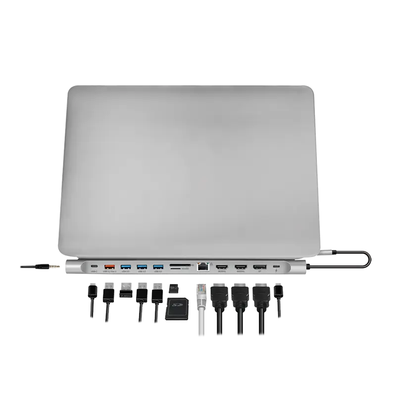 Docking 3xVideo Logilink USB-C, 100W, 4K, 12 Port - Afbeelding 4