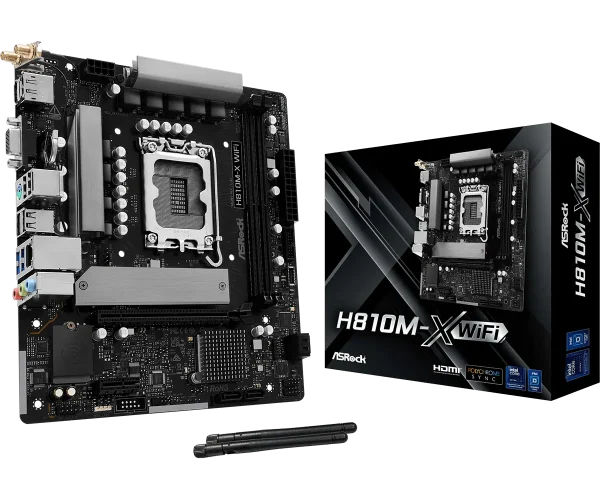 ASRock 1851 H810M-X WIFI - DDR5/M.2/DP/HDMI/VGA/µATX